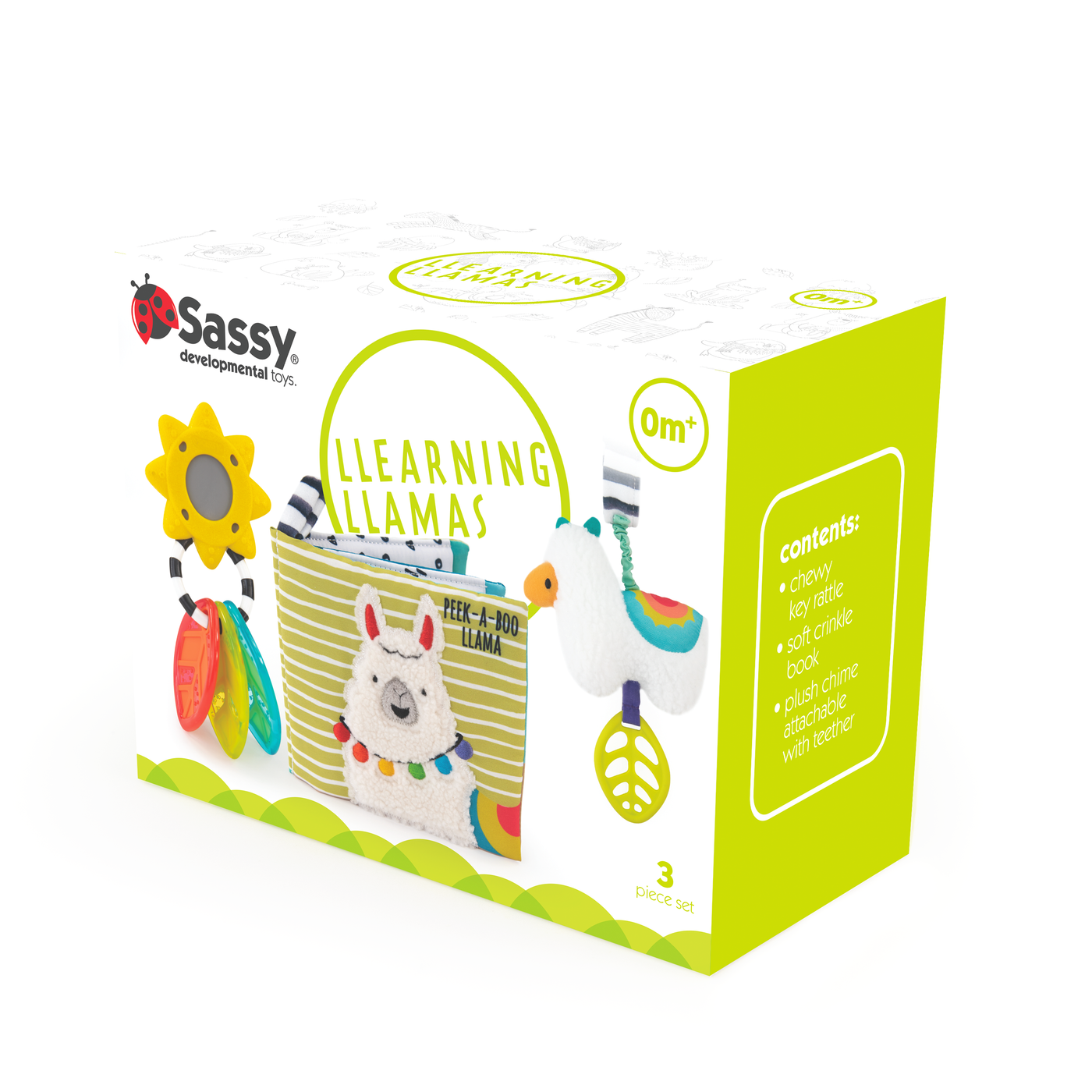 Sassy Learning Llamas Newborn Gift Set